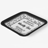 95番目のパーティー乱数パターン黒/白 ペーパープレート (傾斜あり)