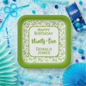 95番目のパーティー乱数パターン（緑/白） ペーパープレート (パーティー)