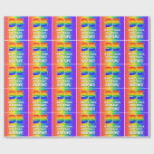 95番目の誕生日カラフル:, おもしろいレインボーパターン# 95 ラッピングペーパー (フラット)