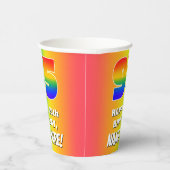 95番目の誕生日カラフル:, おもしろいレインボーパターン# 95 紙コップ (右)