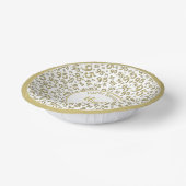 95番目の誕生日乱数パターン金ゴールド/白 ペーパーボウル (傾斜あり)