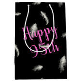 95番目の誕生日羽ミディアム抱き枕 ミディアムペーパーバッグ (正面)