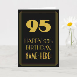 95番目の誕生日-インスパイアアールデコルック"95" & Name カード