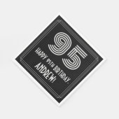 95番目の誕生日:インスパイアアールデコ検索"95" +名前 スタンダードランチョンナプキン (角)