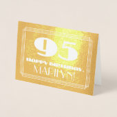 95番目の誕生日:名前+アールデコインスパイア「95」を見る 箔カード (正面)