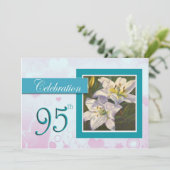 95番目の誕生祝いパーティの招待状-リリー 招待状 (スタンド正面)