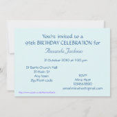 95番目の誕生祝いパーティの招待状-リリー 招待状 (裏面)