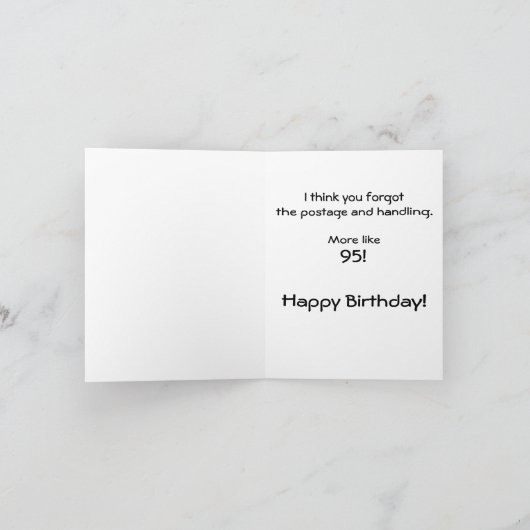 95番目ユーモアのあるの誕生日カード カード (内部)