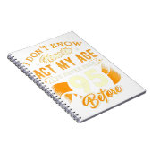 95誕生日おもしろいギフト95歳の私の行動 ノートブック (右側)