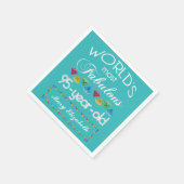 95誕生日で最も素晴らしいカラフル宝石ターコイズ スタンダードカクテルナプキン (角)