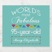 95誕生日で最も素晴らしいカラフル宝石ターコイズ ビールラベル (シングルラベル)