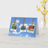 95誕生日のBarnsとTractorスナップショット カード (黄色い花)