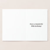 95誕生日はっきりした:「95歳！」 ゴールドフォイルカード 箔カード (内部)