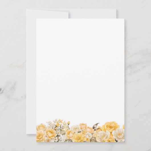 95誕生日イエローローズフローラパーティー 招待状 (裏面)