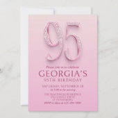 95誕生日ピンクダイヤモンド 招待状 (正面)