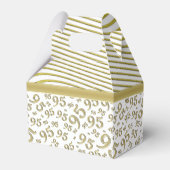 95誕生日金ゴールドとホワイトナンバーパターン フェイバーボックス (裏面サイド)