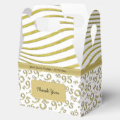 95誕生日金ゴールドとホワイトナンバーパターン フェイバーボックス (オープン)