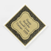 95誕生日金ゴールド/黒ブラケット番号パターン (コーナー)