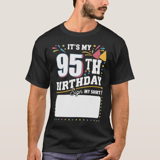 95誕生日95歳の誕生日パーティー Tシャツ (正面)