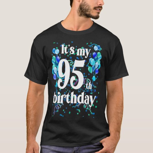 95誕生日95歳ハッピーバースデー Tシャツ (正面)