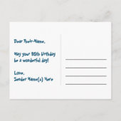 95誕生日:おもしろいハートパターン、レインボー95 ポストカード (裏面)