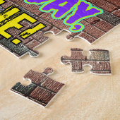 95誕生日~おもしろい、アーバングラフィティインスパイアルック ジグソーパズル (側面)