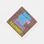 95誕生日~おもしろい、アーバングラフィティインスパイアルック スタンダードランチョンナプキン (角)