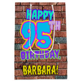 95誕生日:おもしろい、アーバングラフィティインスパイアルック ミディアムペーパーバッグ (裏面)