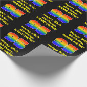 95誕生日:おもしろい、カラフルレインボーインスパイア# 95 ラッピングペーパー (角)