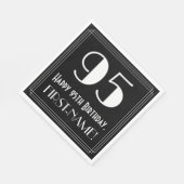 95誕生日~アールデコインスパイア見る"95",名前 スタンダードランチョンナプキン (角)