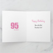 95誕生日Number 95フォトコラージュ大カスタム カード (内部)