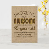 95誕生祝いワールド最高のファブラス カード (黄色い花)