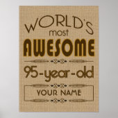 95誕生祝いワールド最高のファブラス ポスター (正面)