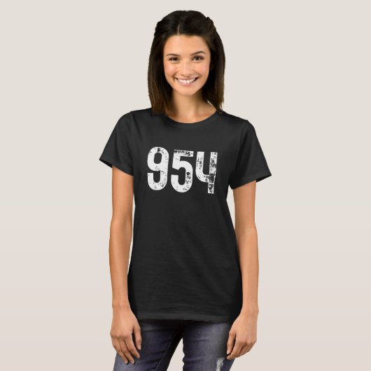 954 Area Code Fort Lauderdale FL Mobile Area Code Tシャツ (正面フル)