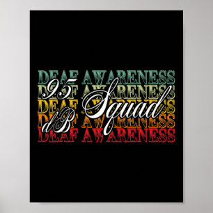 95 Dbスクワッドハンドサイン言語難聴の警告 ポスター