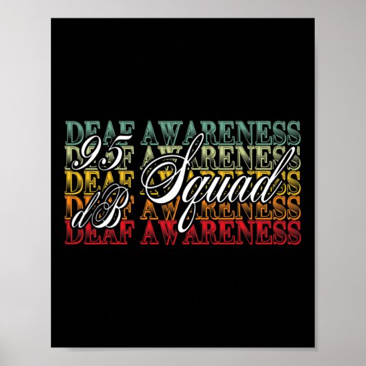95 Dbスクワッドハンドサイン言語難聴の警告 ポスター (正面)