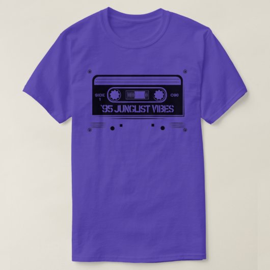 95 Junglist Vibes 1995ジャングル音楽カセットテープ Tシャツ (デザイン正面)