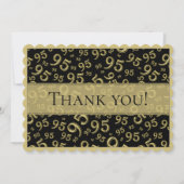 95 "Thank you!" Black/Gold Number Pattern サンキューカード (正面)