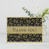95 "Thank you!" Black/Gold Number Pattern サンキューカード (スタンド正面)
