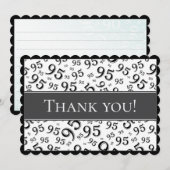 95 "Thank you!" Black/White Number Pattern サンキューカード (正面/裏面)