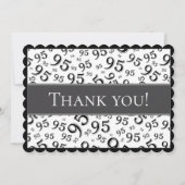 95 "Thank you!" Black/White Number Pattern サンキューカード (正面)