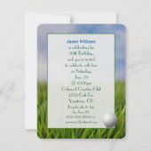 95thバースデーパーティーゴルフテーマ 招待状 (裏面)