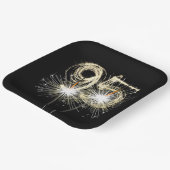 95thバースデーパーティースパーカーズオンブラック ペーパープレート (傾斜あり)