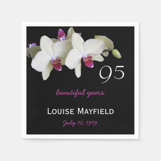 95thバースデーパーティー紙ナプキンス スタンダードカクテルナプキン (正面)