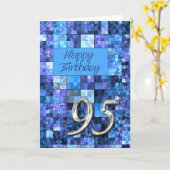 95th誕生日カードと抽象芸術マス。 カード (黄色い花)