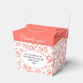 95th誕生日パーティーコーラル番号パターン95 フェイバーボックス (正面サイド)