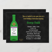 95th誕生日パーティー招待Chalkboard 招待状 (正面/裏面)