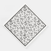 95th誕生日パーティー番号パターンブラック/ホワイト (コーナー)