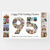 95th誕生日パーティー番号95フォトコラージュ 横断幕 (横)