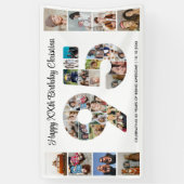 95th誕生日パーティー番号95フォトコラージュ 横断幕 (縦)